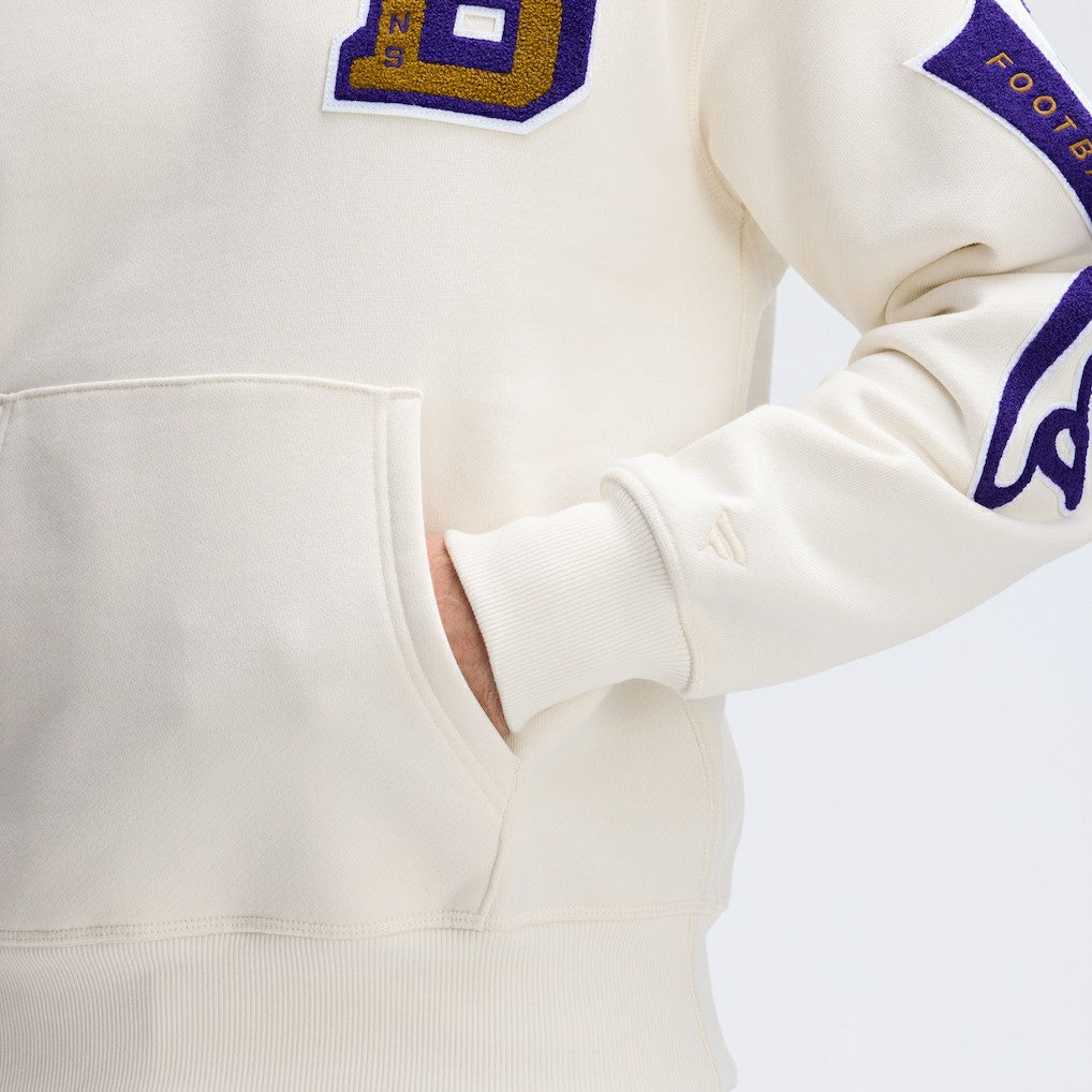 Baltimore Ravens IconicFleece Letterman Hoodie - Oatmeal Hoodies