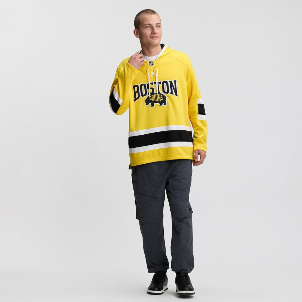 Boston Bruins Fanatics 2026 NHL Stadium Series Lace Up Hoodie - Gold | US 2001695423