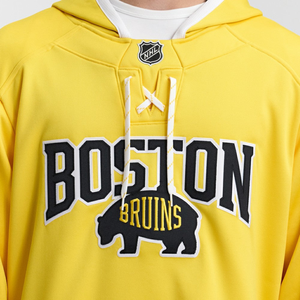 Boston Bruins Fanatics 2026 NHL Stadium Series Lace Up Hoodie - Gold | US 2001695423