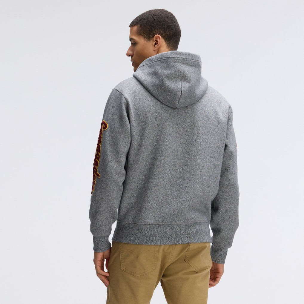 Washington Commanders IconicFleece Letterman Hoodie - Athletic Heather Gray Hoodies