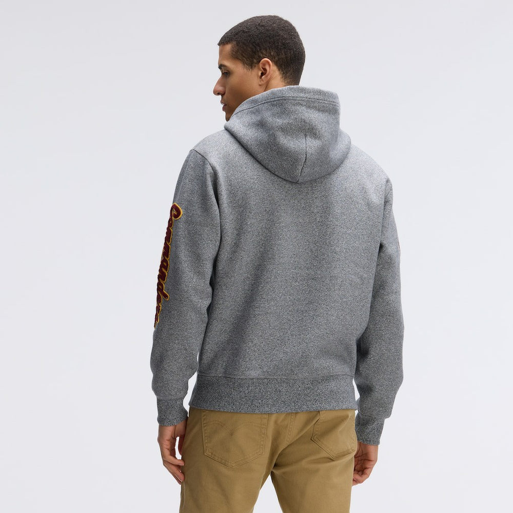 Washington Commanders IconicFleece Letterman Hoodie - Athletic Heather Gray Hoodies