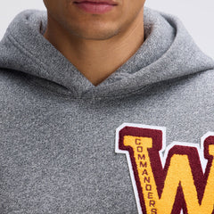 Washington Commanders IconicFleece Letterman Hoodie - Athletic Heather Gray Hoodies