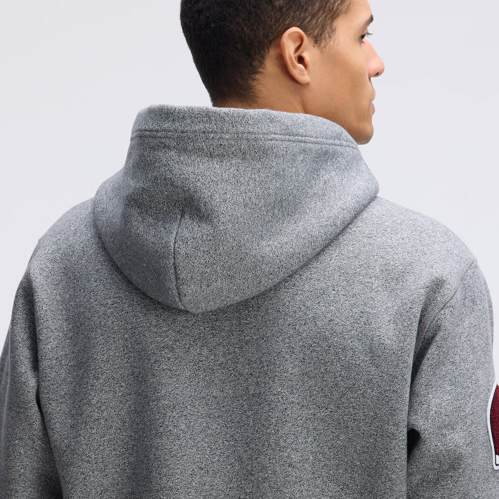 Washington Commanders IconicFleece Letterman Hoodie - Athletic Heather Gray Hoodies