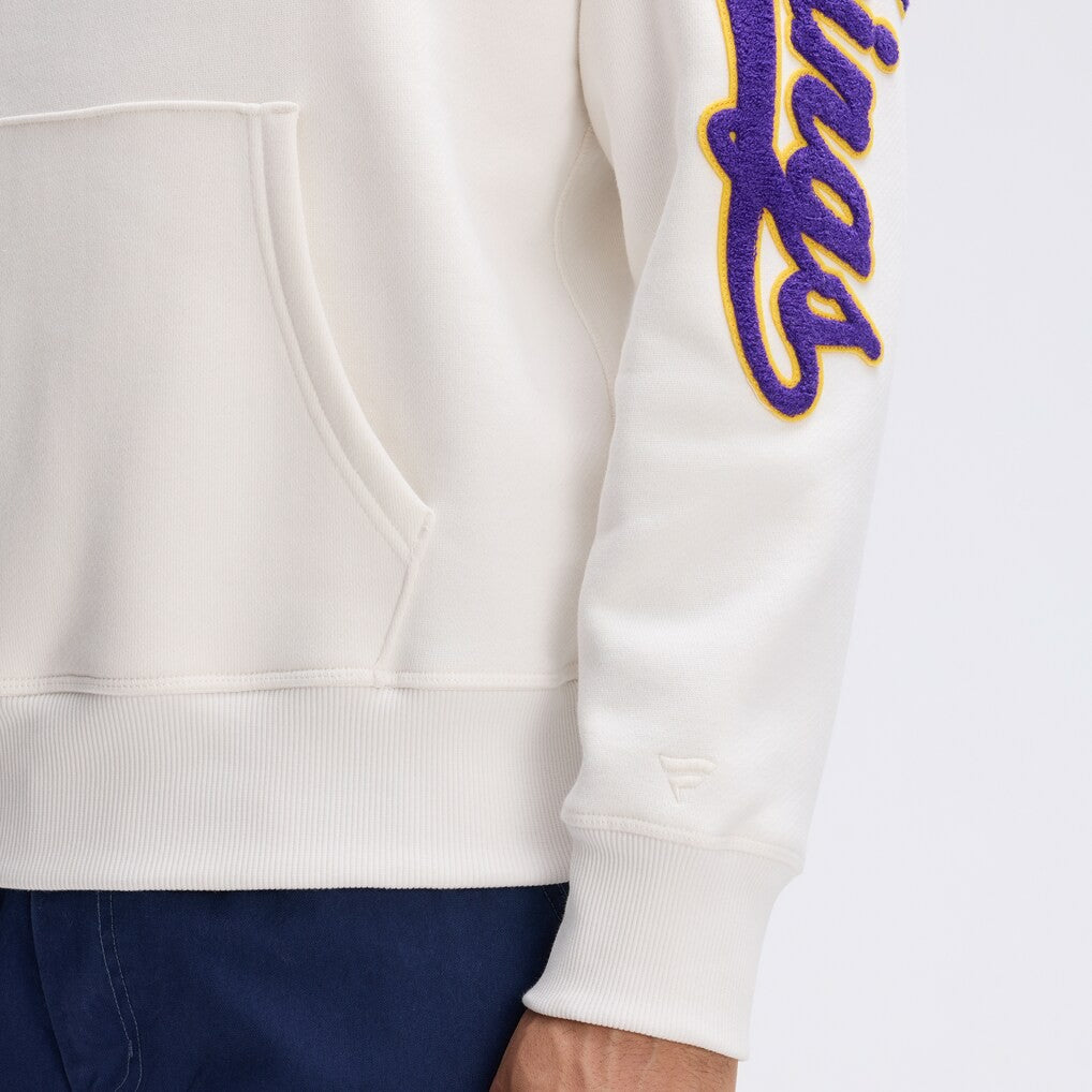 Minnesota Vikings IconicFleece Letterman Hoodie - Oatmeal Hoodies