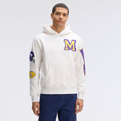 Minnesota Vikings IconicFleece Letterman Hoodie - Oatmeal Hoodies