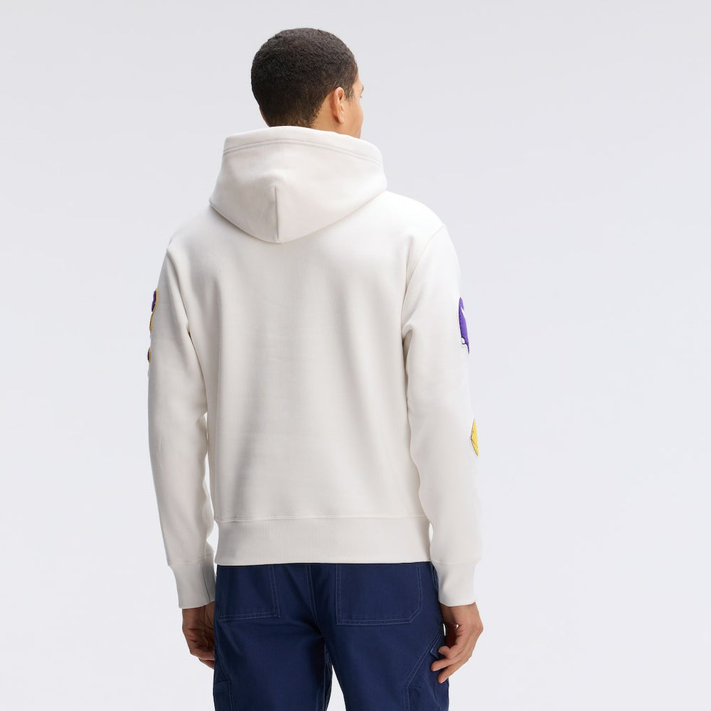 Minnesota Vikings IconicFleece Letterman Hoodie - Oatmeal Hoodies