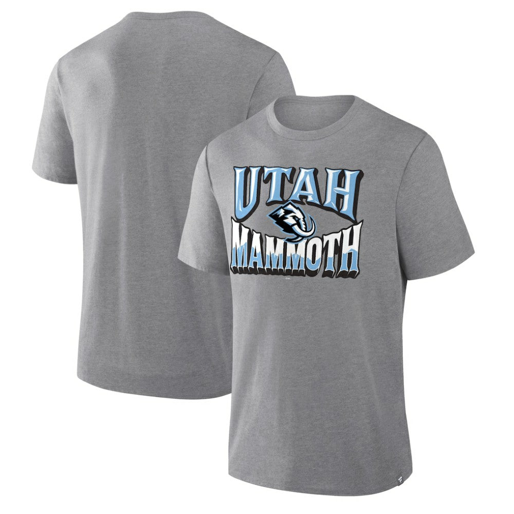 Utah Mammoth Fanatics Tribute Tri-Blend T-Shirt - Heather Gray | US 2001700592