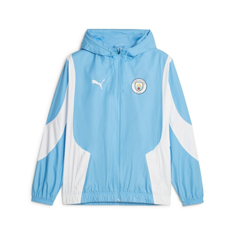 Manchester City 2023/24 Pre-Match Anthem Full-Zip Hoodie Jacket Sky Blue - Puma