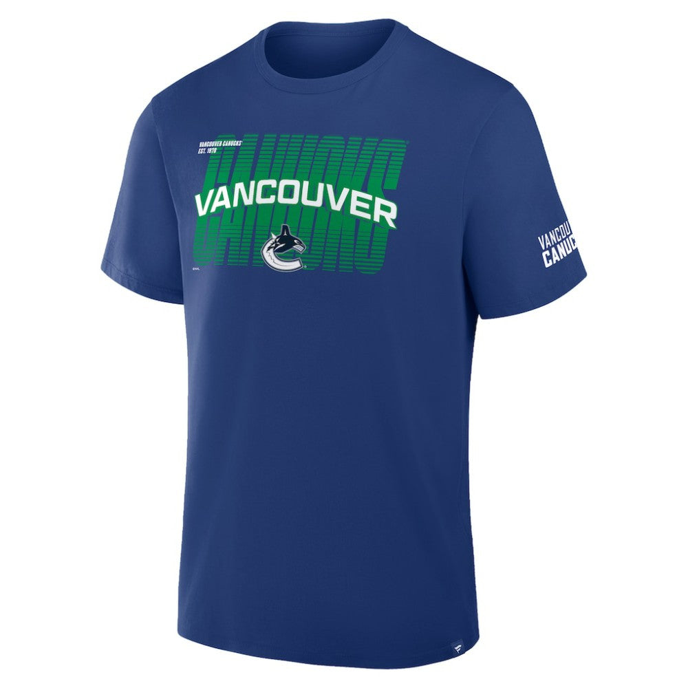 Vancouver Canucks Fanatics Team Vision Legacy T-Shirt - Blue | US 2001708547