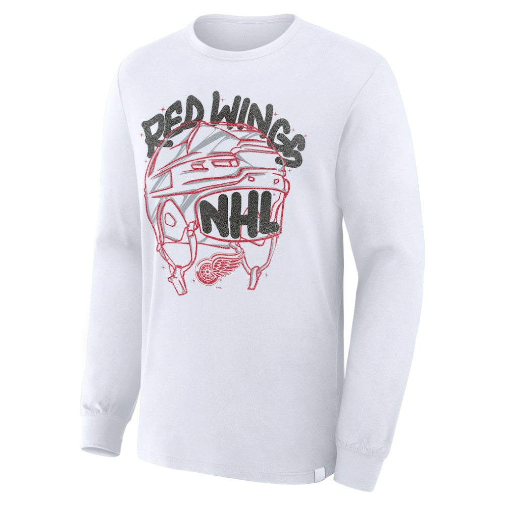 Detroit Red Wings Fanatics Star Helmet Legacy Long Sleeve T-Shirt - White | US 2001708630