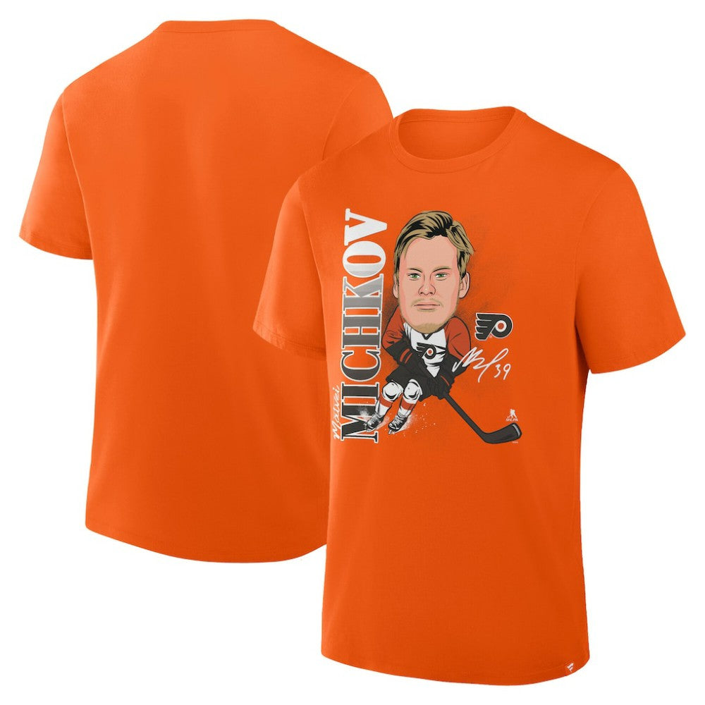 Matvei Michkov Philadelphia Flyers Fanatics Caricature Player T-Shirt - Orange | US 2001709072