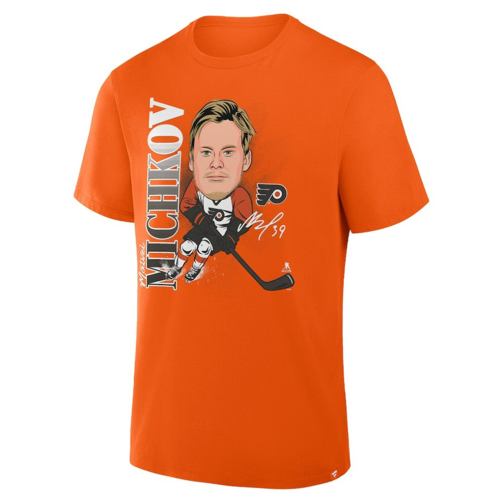 Matvei Michkov Philadelphia Flyers Fanatics Caricature Player T-Shirt - Orange | US 2001709072