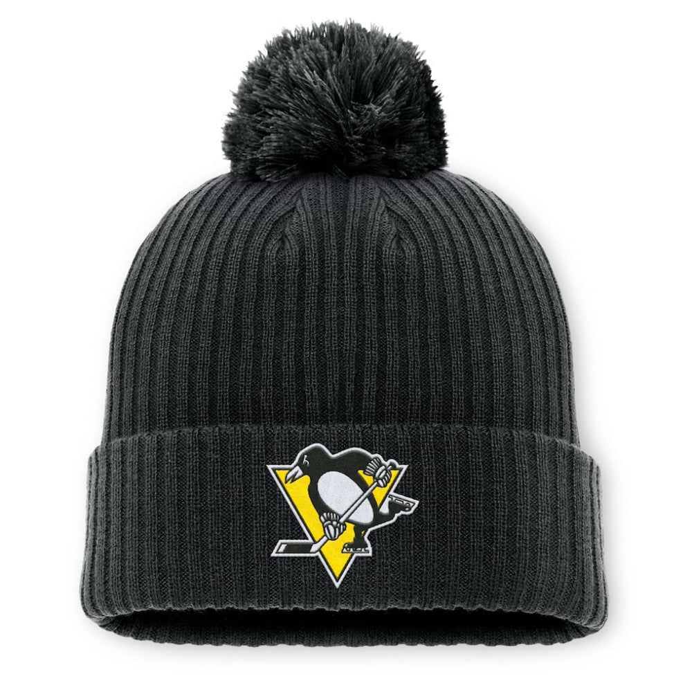 Pittsburgh Penguins Fanatics 2025 NHL Global Series Sweden Cuffed Knit Hat with Pom - Black | US 2001712891