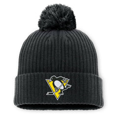 Pittsburgh Penguins Fanatics 2025 NHL Global Series Sweden Cuffed Knit Hat with Pom - Black | US 2001712891