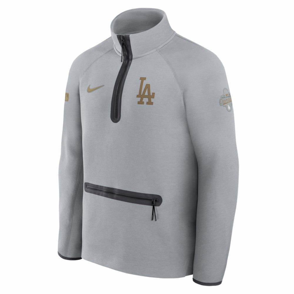 Los Angeles Dodgers Nike 2026 Gold Collection Tech Fleece Half-Zip Pullover - Gray Pullover