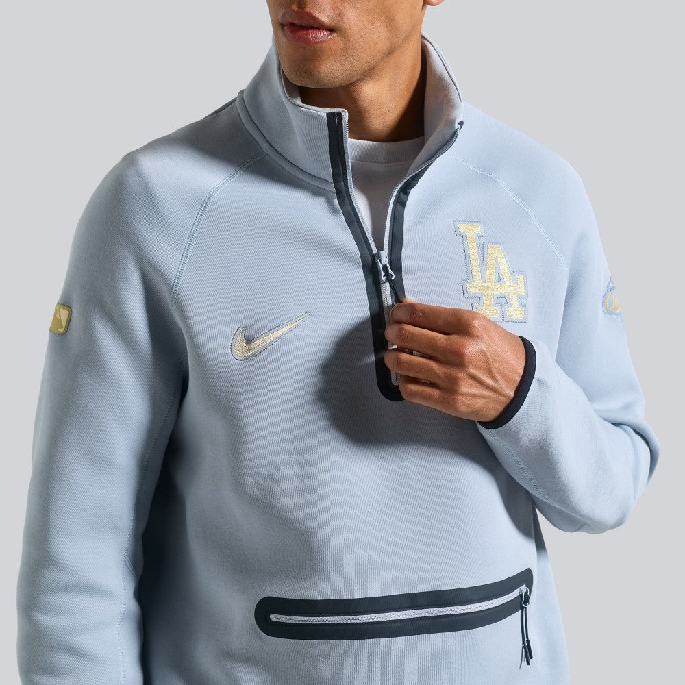 Los Angeles Dodgers Nike 2026 Gold Collection Tech Fleece Half-Zip Pullover - Gray Pullover