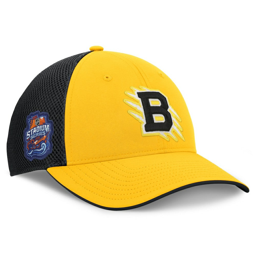 Boston Bruins Fanatics 2026 NHL Stadium Series Authentic Pro Adjustable Trucker Hat - Gold/Black | US 2001716787