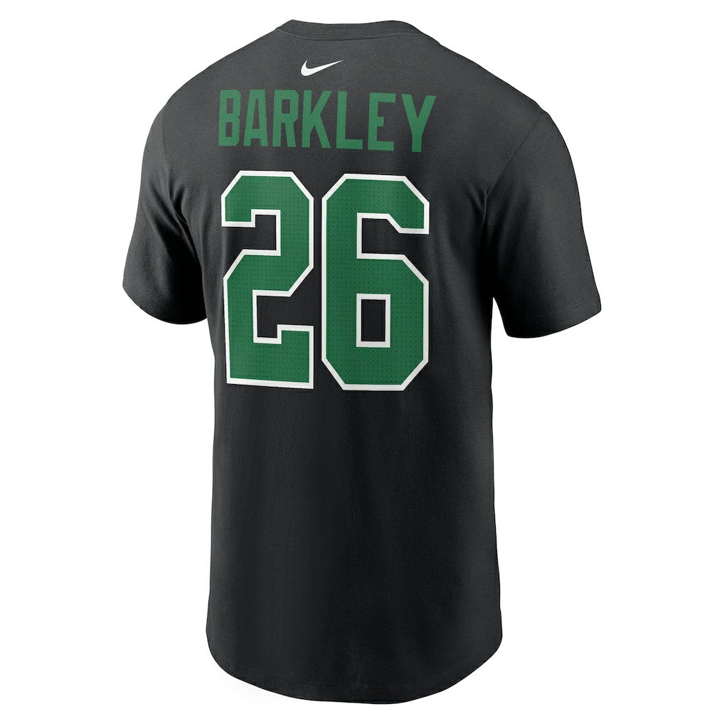Saquon Barkley Philadelphia Eagles Player Name & Number T-Shirt - Black T-shirts