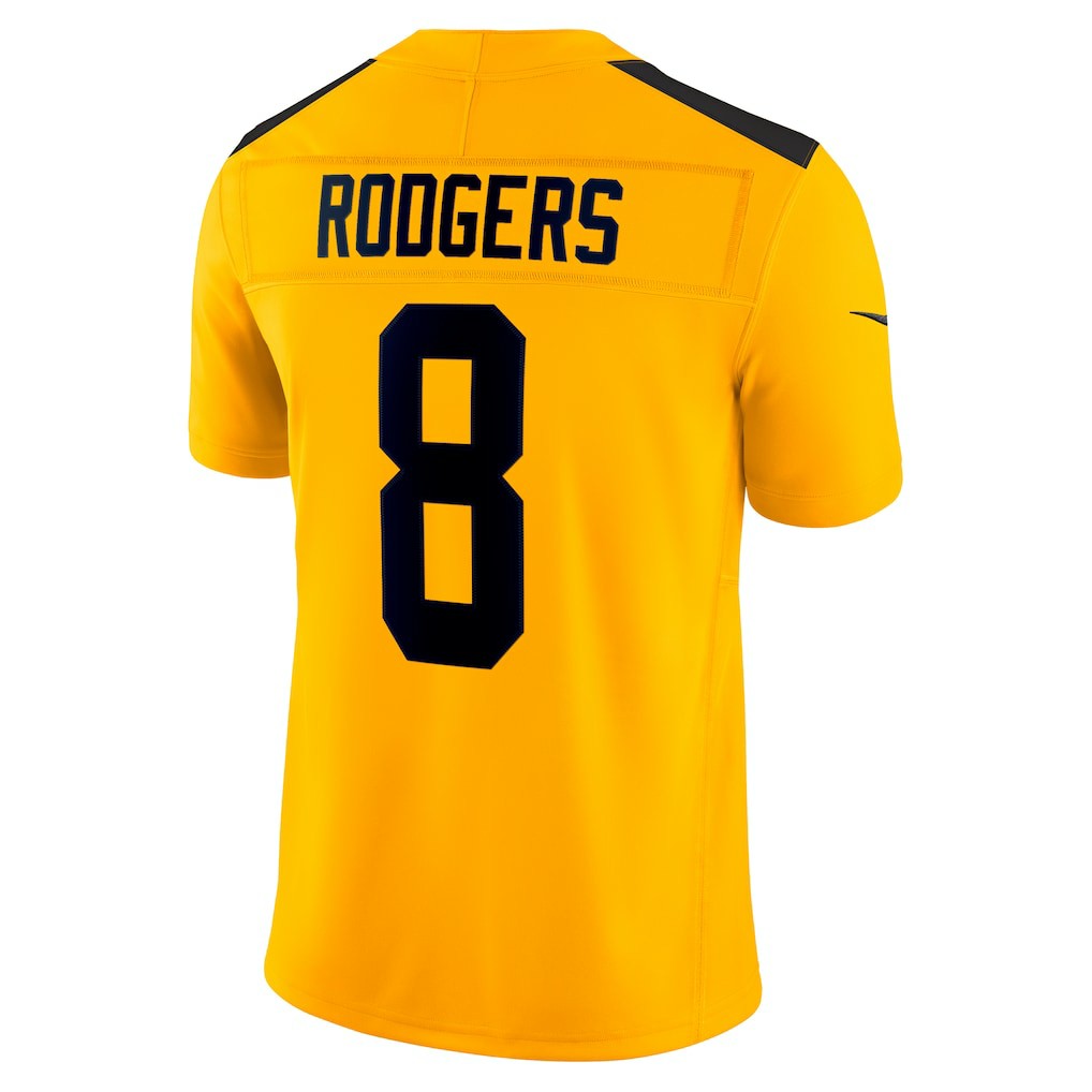 Aaron Rodgers Pittsburgh Steelers Alternate Vapor F.U.S.E. Limited Jersey - Gold Jerseys