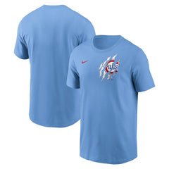 Chicago Cubs Nike Alt Pinstripe T-Shirt - Light Blue T-shirts