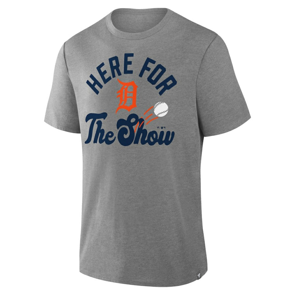 Detroit Tigers Fanatics Nostalgia Tri-Blend T-Shirt - Heather Gray T-shirts