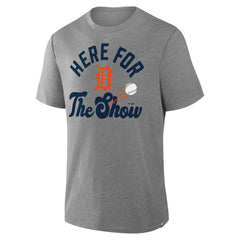 Detroit Tigers Fanatics Nostalgia Tri-Blend T-Shirt - Heather Gray T-shirts