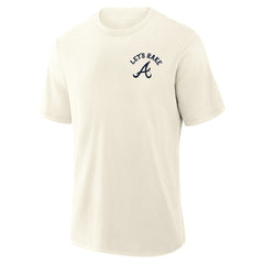 Atlanta Braves Fanatics Nostalgia Stadium Slub T-Shirt - Cream T-shirts