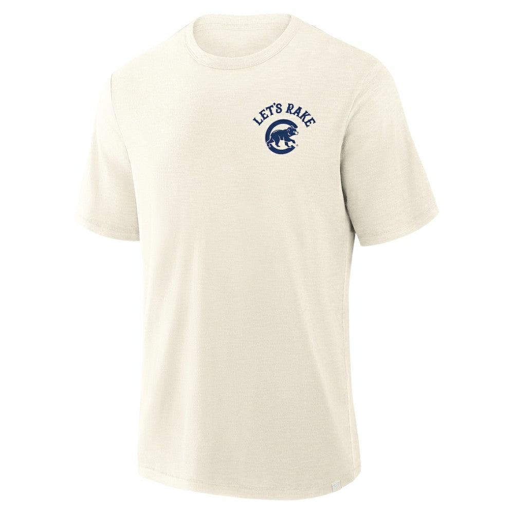 Chicago Cubs Fanatics Nostalgia Stadium Slub T-Shirt - Cream T-shirts