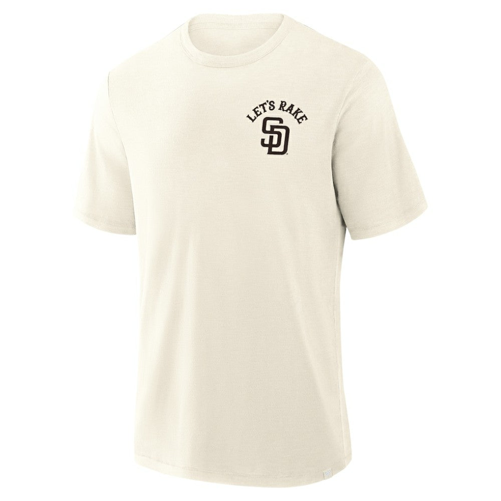 San Diego Padres Fanatics Nostalgia Stadium Slub T-Shirt - Cream T-shirts