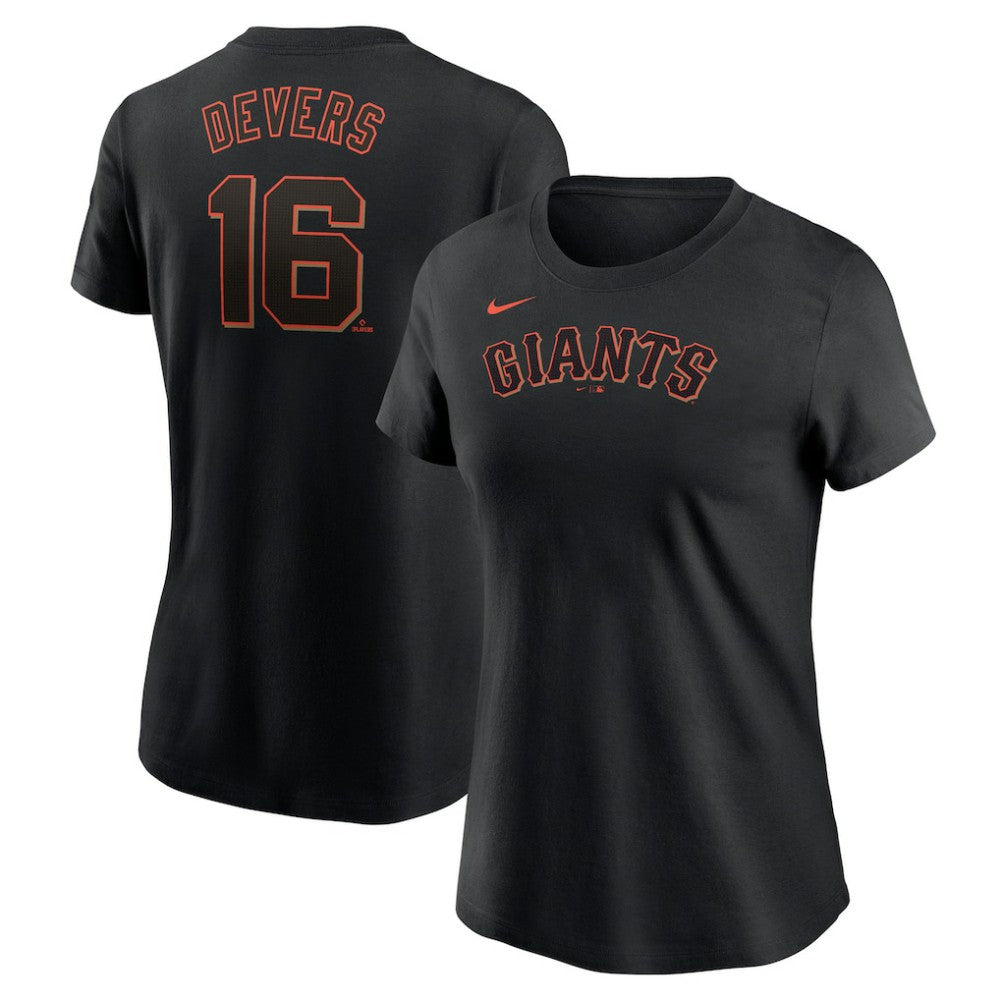 Rafael Devers San Francisco Giants Nike Women's Name & Number T-Shirt - Black T-shirts