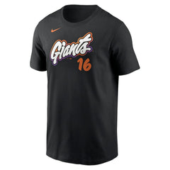 Rafael Devers San Francisco Giants Nike 2025 City Connect Fuse Name & Number T-Shirt - Black T-shirts