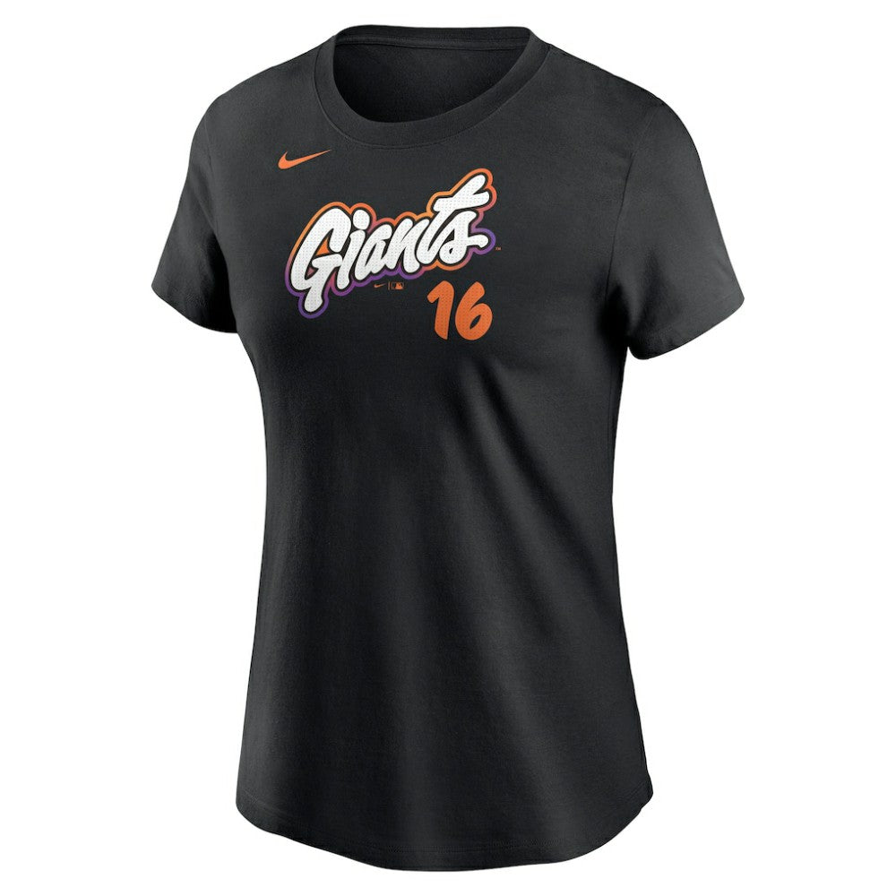 Rafael Devers San Francisco Giants Nike Women's 2025 City Connect Fuse Name & Number T-Shirt - Black T-shirts