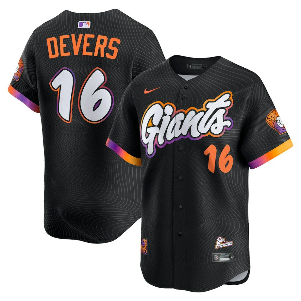 Rafael Devers San Francisco Giants Nike 2025 City Connect Limited Player Jersey - Black Jerseys