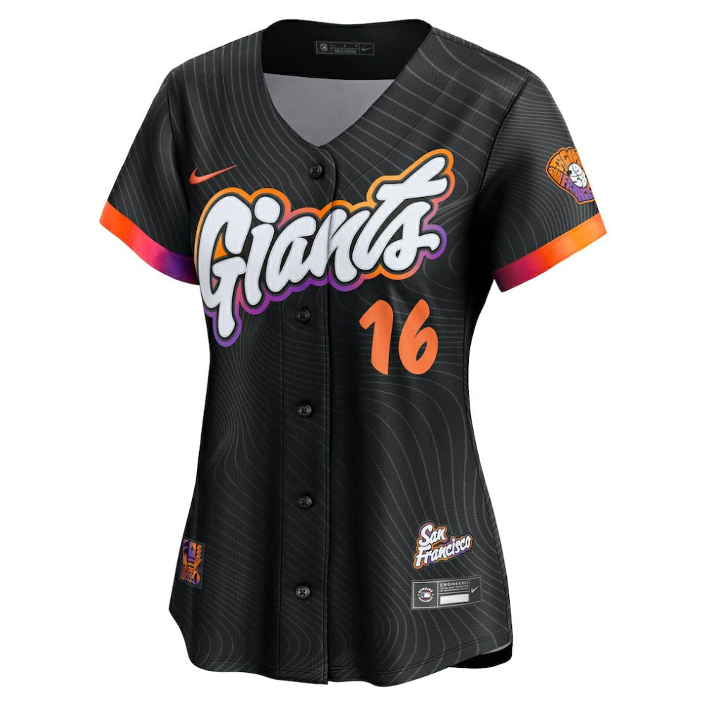Rafael Devers San Francisco Giants Nike Women's 2025 City Connect Limited Player Jersey - Black Jerseys