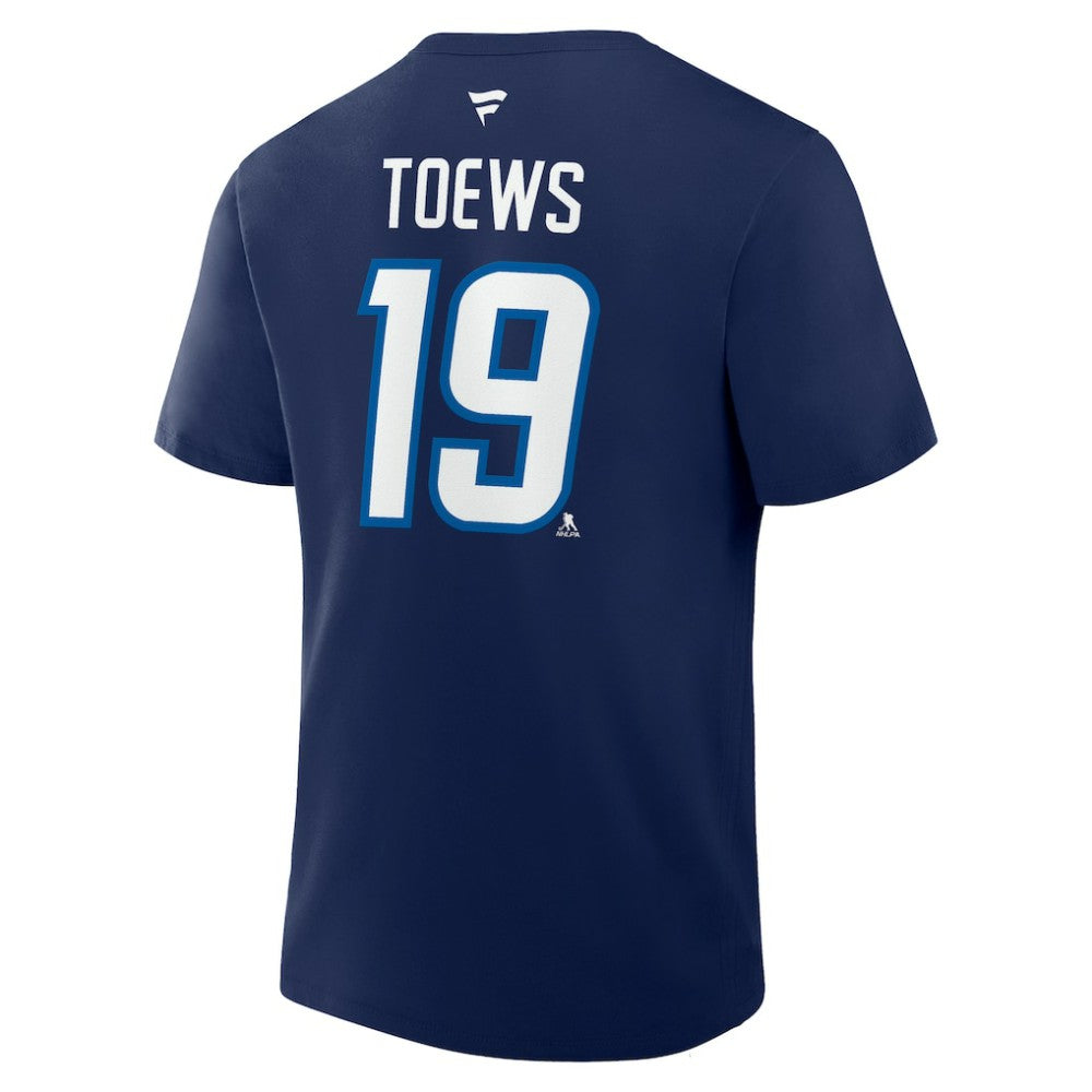 Jonathan Toews Winnipeg Jets Fanatics Authentic Stack Name & Number T-Shirt - Navy | US 2001740897