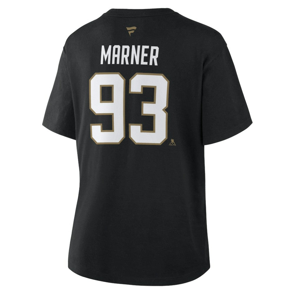 Mitch Marner Vegas Golden Knights Fanatics Women's Authentic Stack Name & Number T-Shirt - Black | US 2001744818