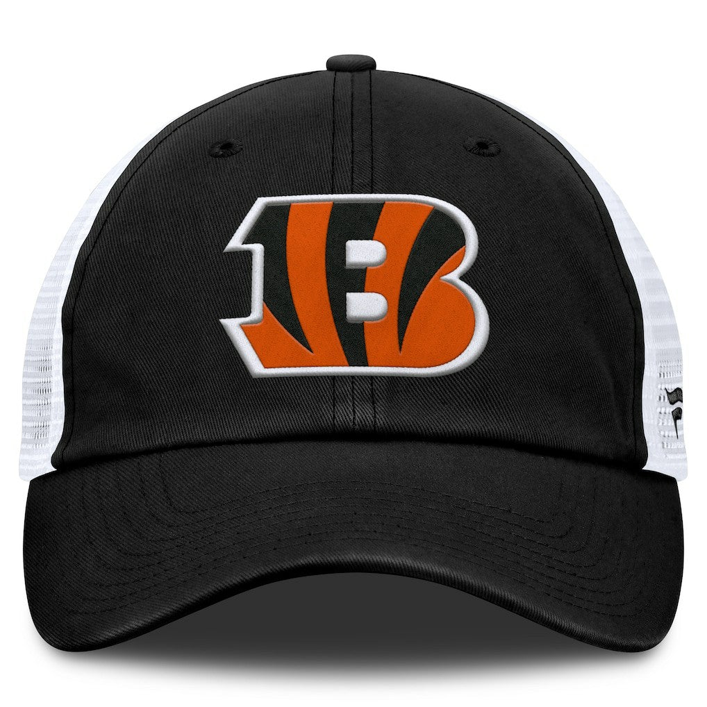 Cincinnati Bengals Trucker Adjustable Hat - Black/White Hats