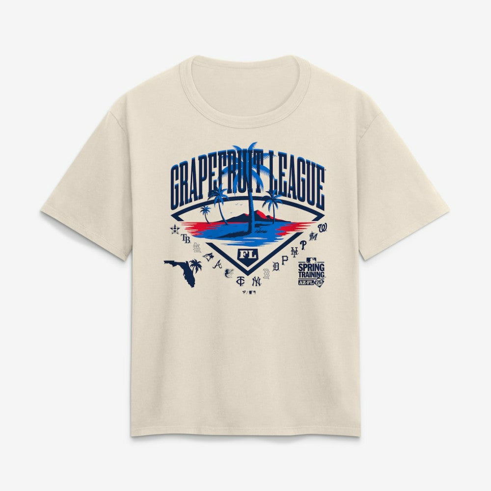 2026 Spring Training Grapefruit League Fanatics Women's Relaxed Hip Legacy T-Shirt - Cream T-shirts