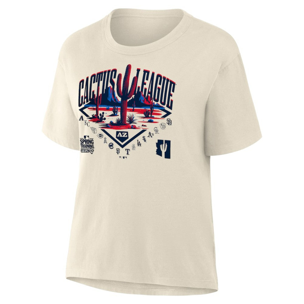 2026 Spring Training Cactus League Fanatics Women's Relaxed Hip Legacy T-Shirt - Cream T-shirts