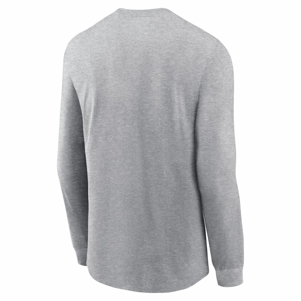 New England Patriots Super Bowl LX Fast As Fast Gets Long Sleeve T-Shirt - Heather Gray T-shirts