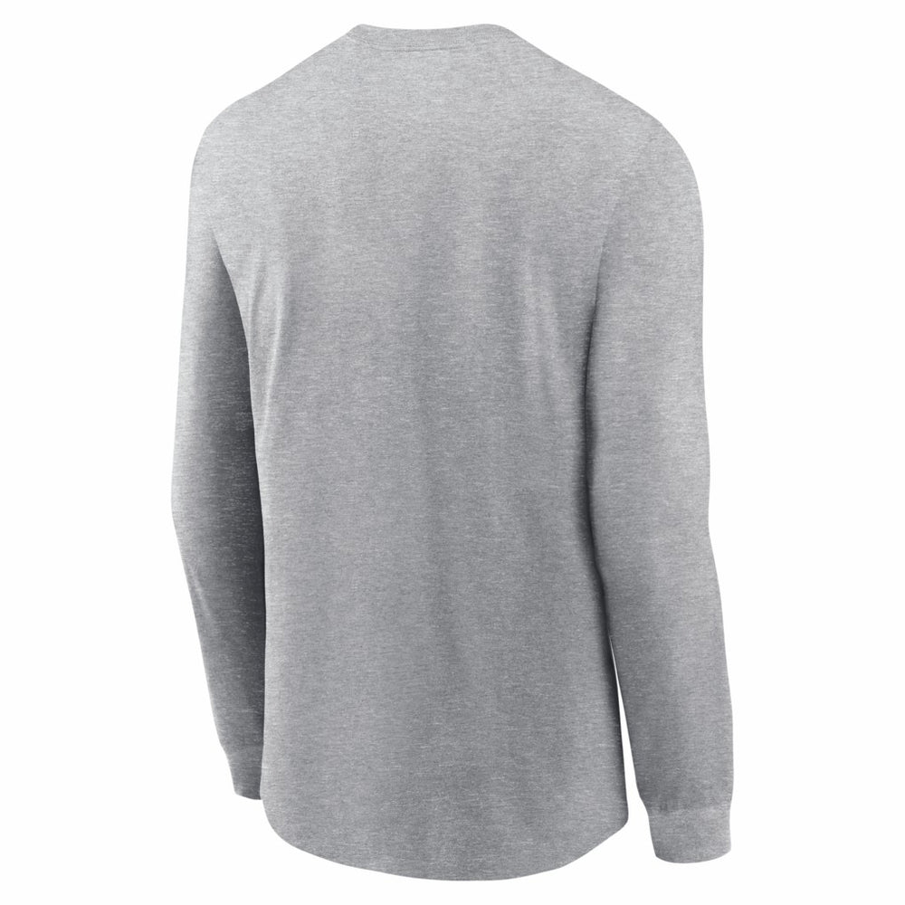 New England Patriots Super Bowl LX Fast As Fast Gets Long Sleeve T-Shirt - Heather Gray T-shirts