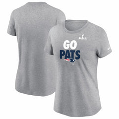 New England Patriots Women's Super Bowl LX Local T-Shirt - Heather Gray T-shirts