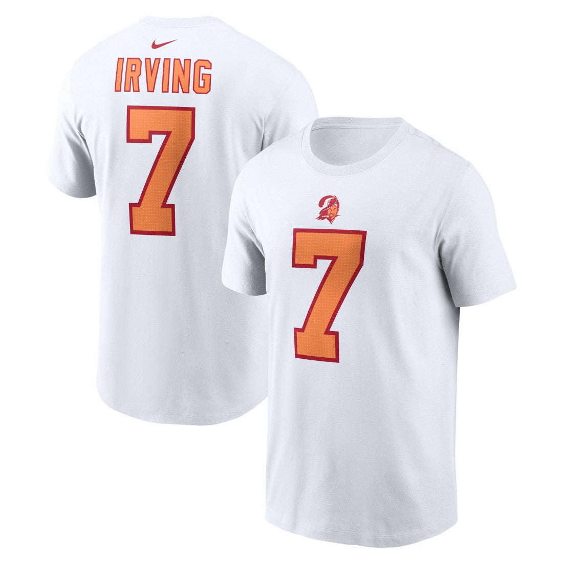 Bucky Irving '76 Tampa Bay Buccaneers 50th Season Alternate Name & Number T-Shirt - White T-shirts