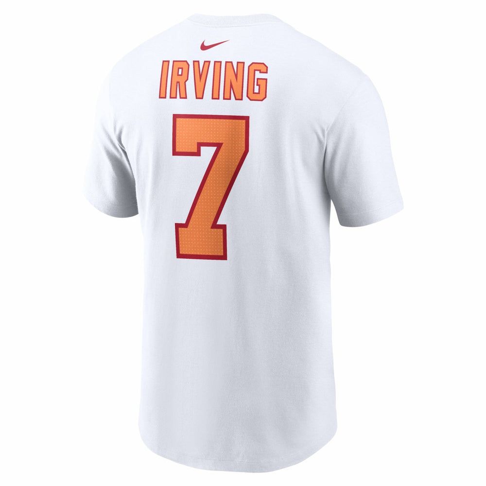 Bucky Irving '76 Tampa Bay Buccaneers 50th Season Alternate Name & Number T-Shirt - White T-shirts