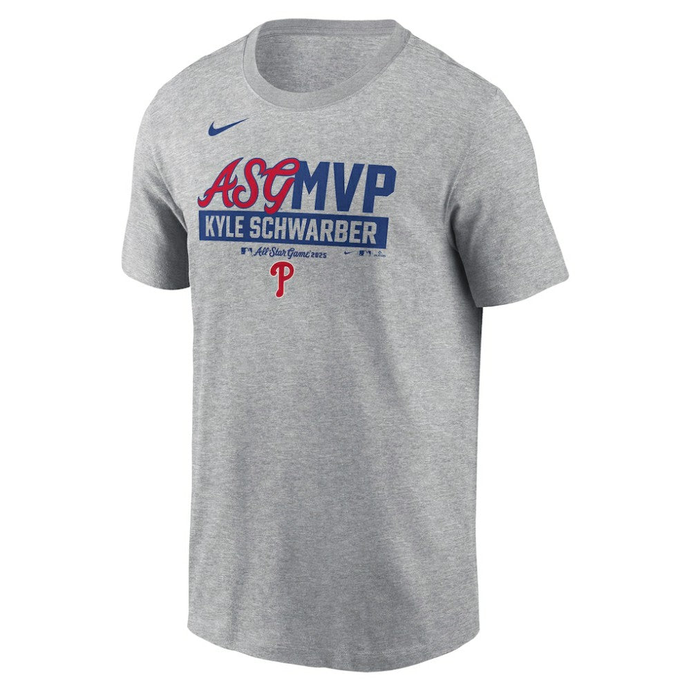 Kyle Schwarber Philadelphia Phillies Nike 2025 MLB All-Star Game MVP T-Shirt - Heather Gray T-shirts