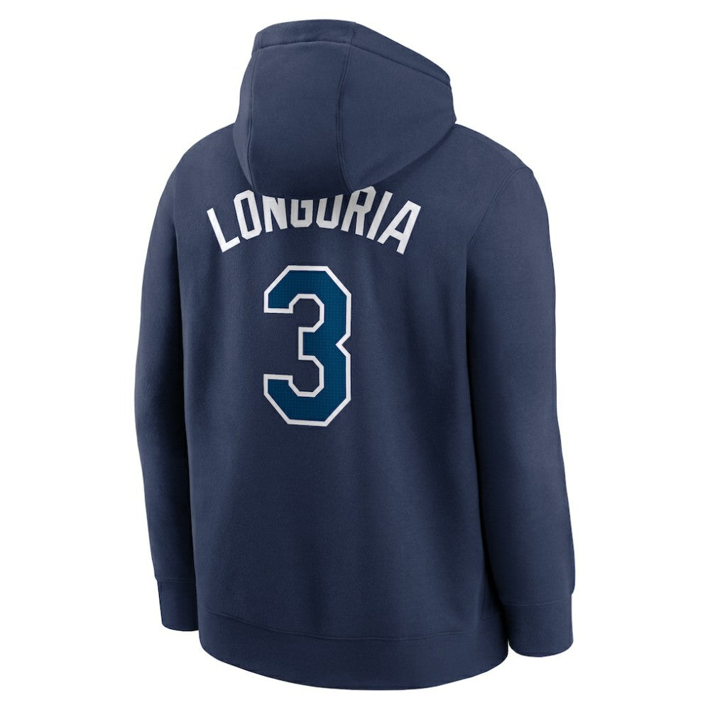 Evan Longoria Tampa Bay Rays Nike Player Name & Number Club Pullover Hoodie - Navy Hoodies