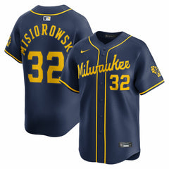 Jacob Misiorowski Milwaukee Brewers Nike Alternate Limited Jersey - Navy Jerseys