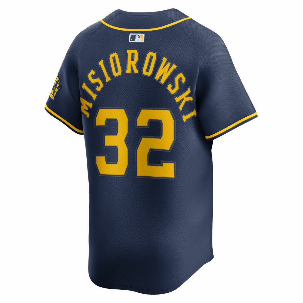 Jacob Misiorowski Milwaukee Brewers Nike Alternate Limited Jersey - Navy Jerseys