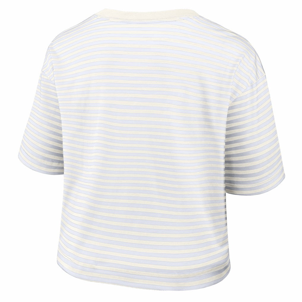 Washington Commanders Women's Striped Cropped T-Shirt - Yellow/Cream T-shirts