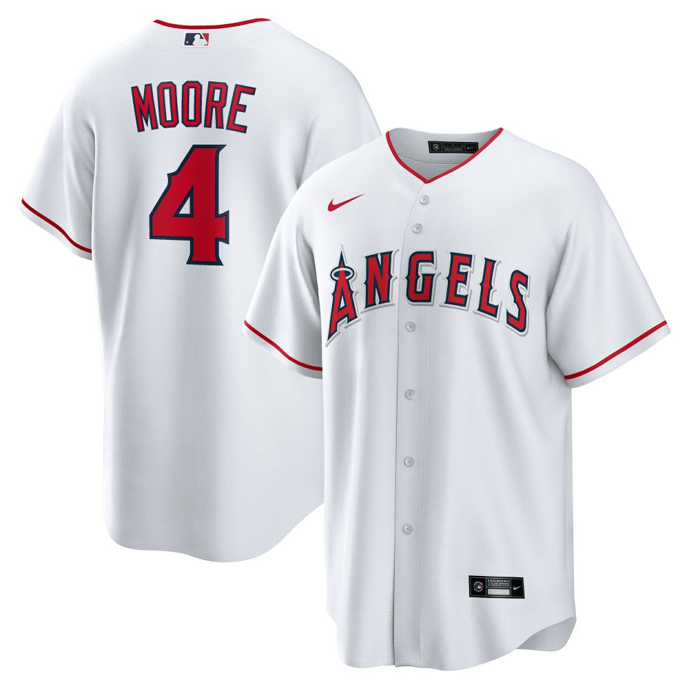 Christian Moore Los Angeles Angels Nike Home Replica Jersey - White Jerseys